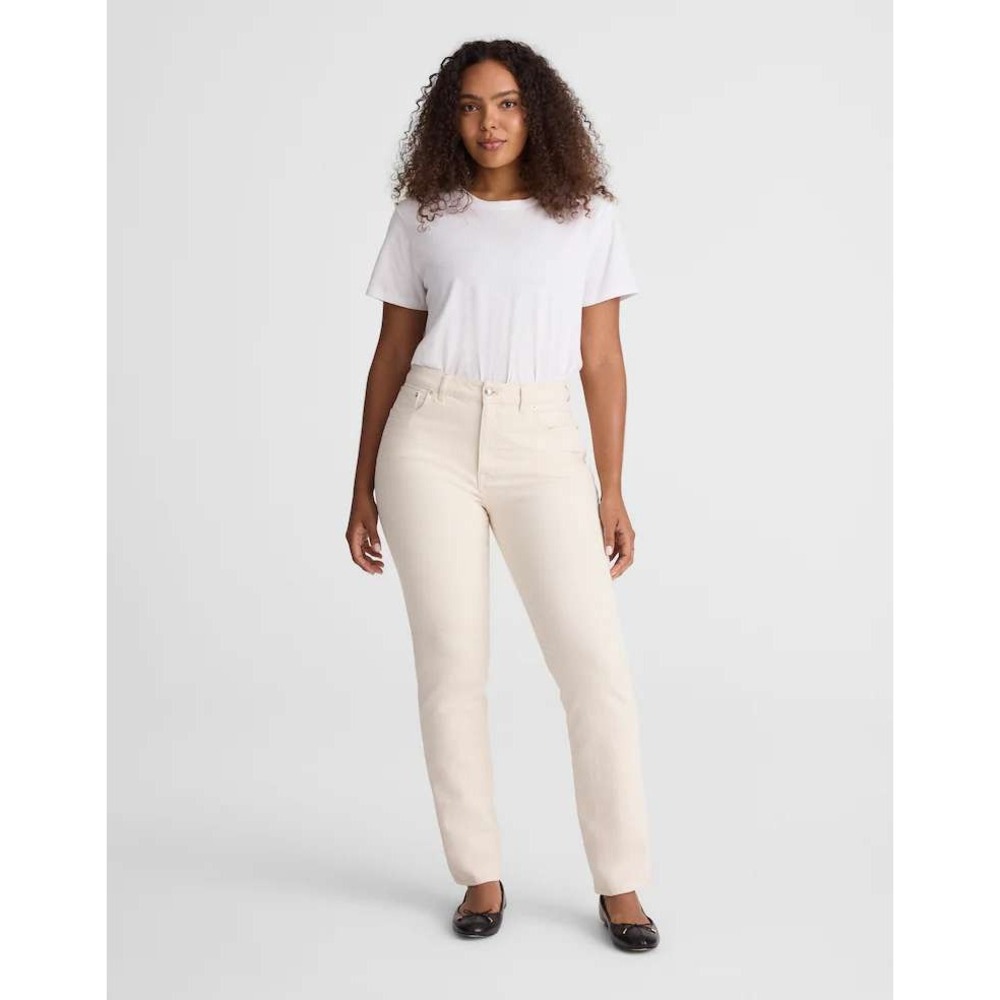 NWT Madewell Jeans The Curvy Jules Slim Straight Cream Vintage Canvas Sz 29